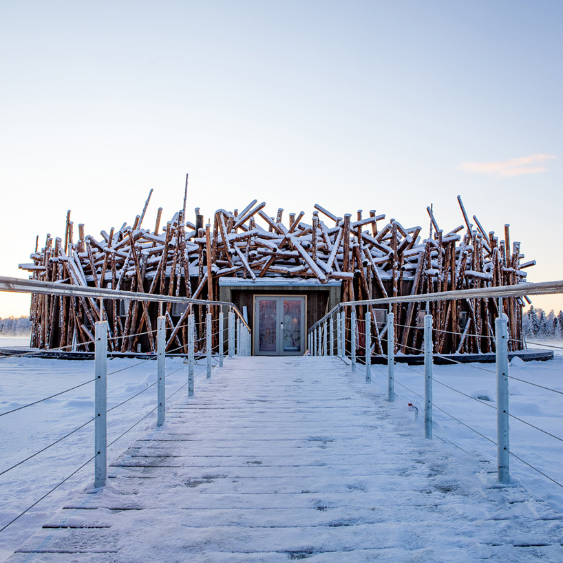 Sweden S Floating Circular Arctic Bath Hotel Opens On The Lule