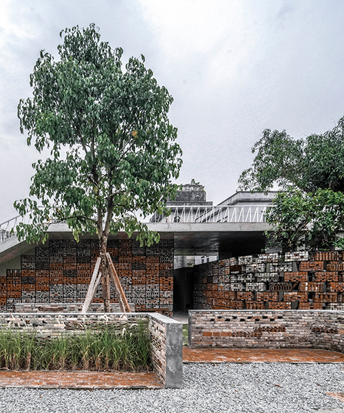 zuzhai public toilet by atelier cnS expresses its history with reused crushed rubble