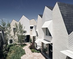 austin maynard contains functional melbourne home beneath 'architectural mountain range'