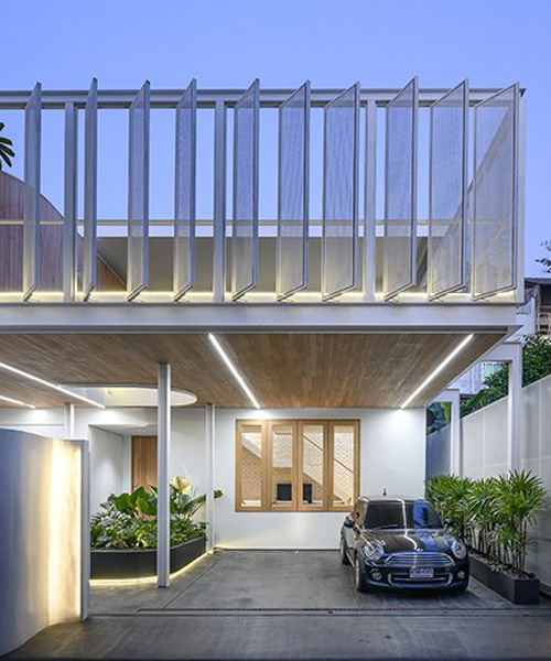 bodinchapa architects applies a translucent façade to house renovation in bangkok