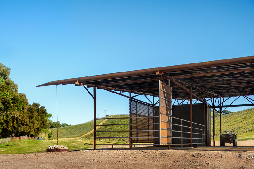 Clayton Little Situate Barn Of Perforated Steel Among California