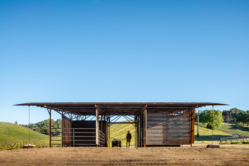 Clayton Little Situate Barn Of Perforated Steel Among California