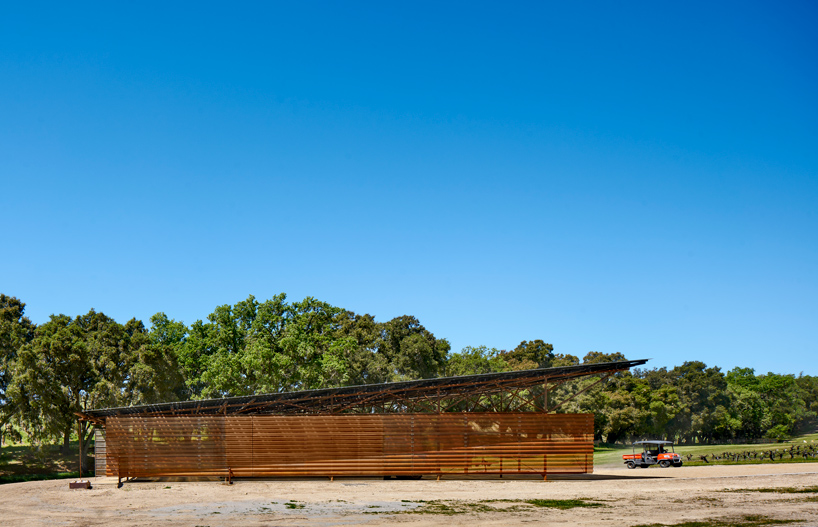 Clayton Little Situate Barn Of Perforated Steel Among California