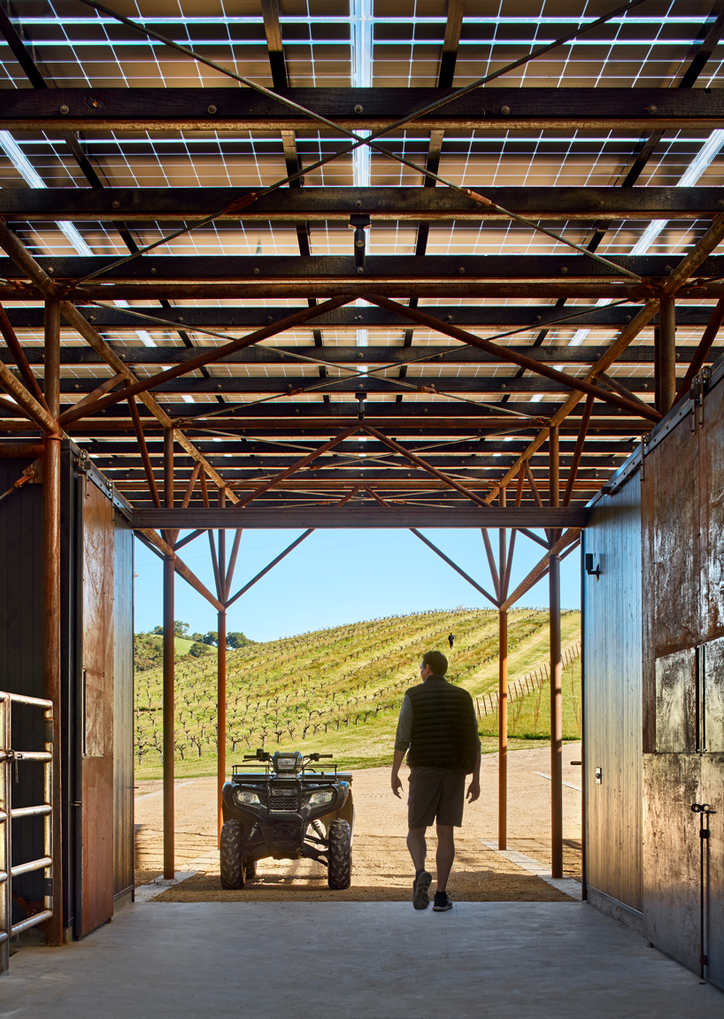 Clayton Little Situate Barn Of Perforated Steel Among California