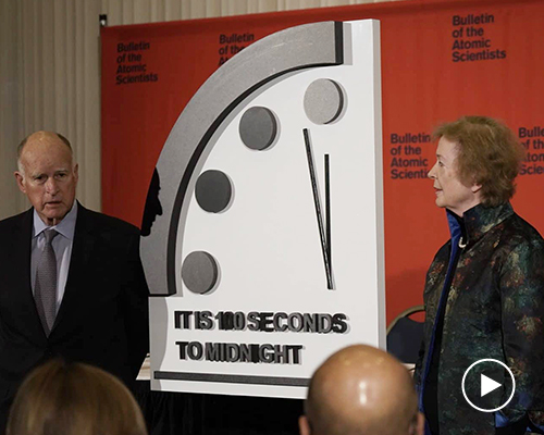 doomsday clock says the end of the world is just 100 seconds away