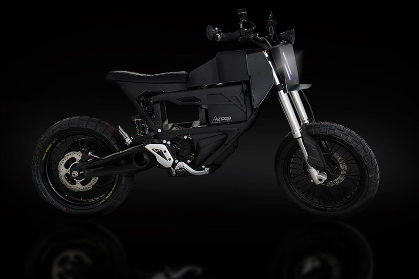 droog moto e-fighter electric motorbike adds 'rechargeable adrenaline'