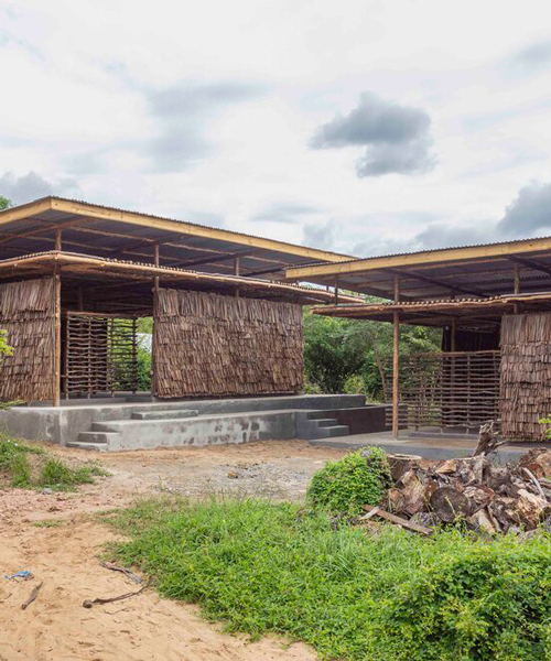 eco moyo education center in kenya adds two new classrooms clad in dried coconut leaves