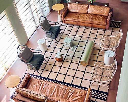 block green walls and burnt sienna floors define FADD studio's ash abode in india