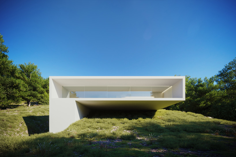 fran silvestre arquitectos stacks two monolithic volumes for house in rio de janeiro