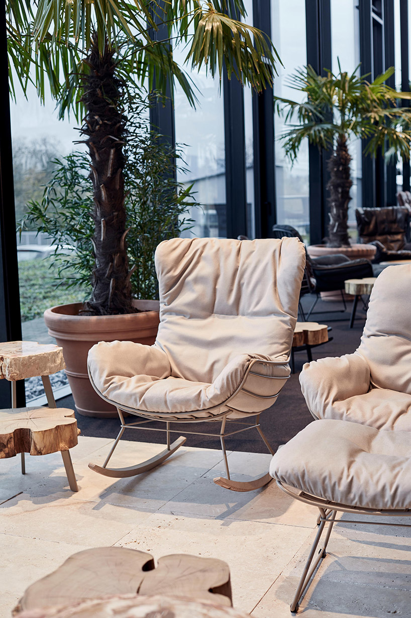 swinging and rocking outdoors with freifrau leyasol seating collection