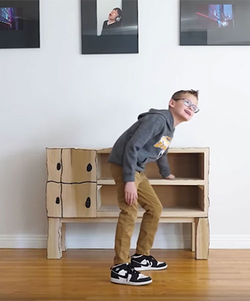 dad turns his 6-year-old son's drawing into real piece of furniture