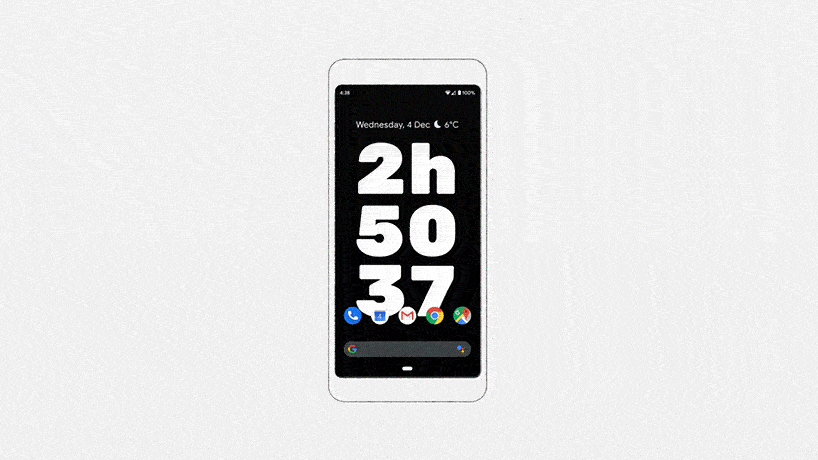 google designs 'digital wellbeing' envelope that hides your phone from yourself