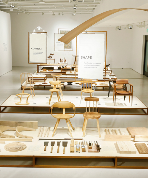 japan house exhibits traditional japanese woodcraft from the hida region in los angeles