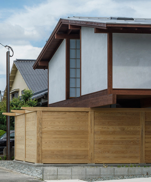 toru shimokawa stacks two wooden volumes for japanese house in izumi