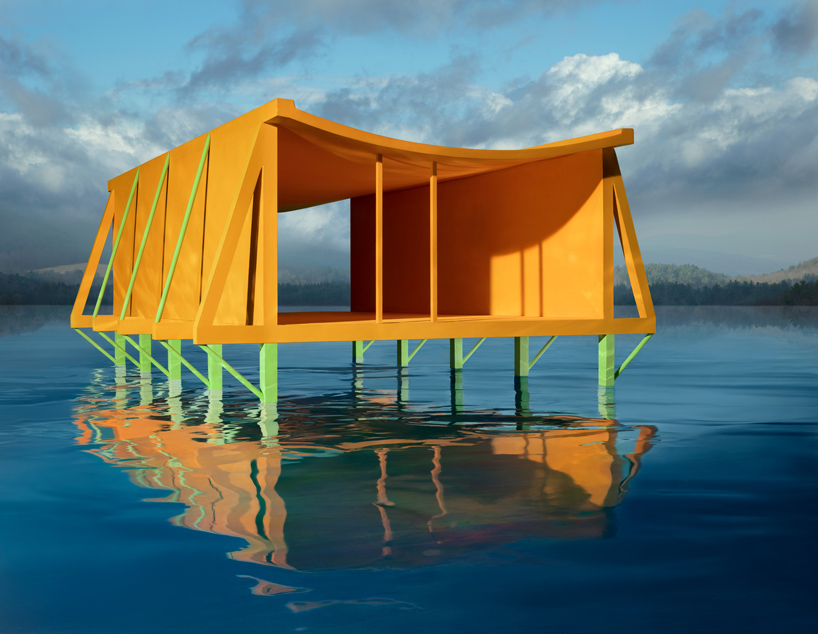 james casebere constructs and photographs a speculative future 'on the water's edge'