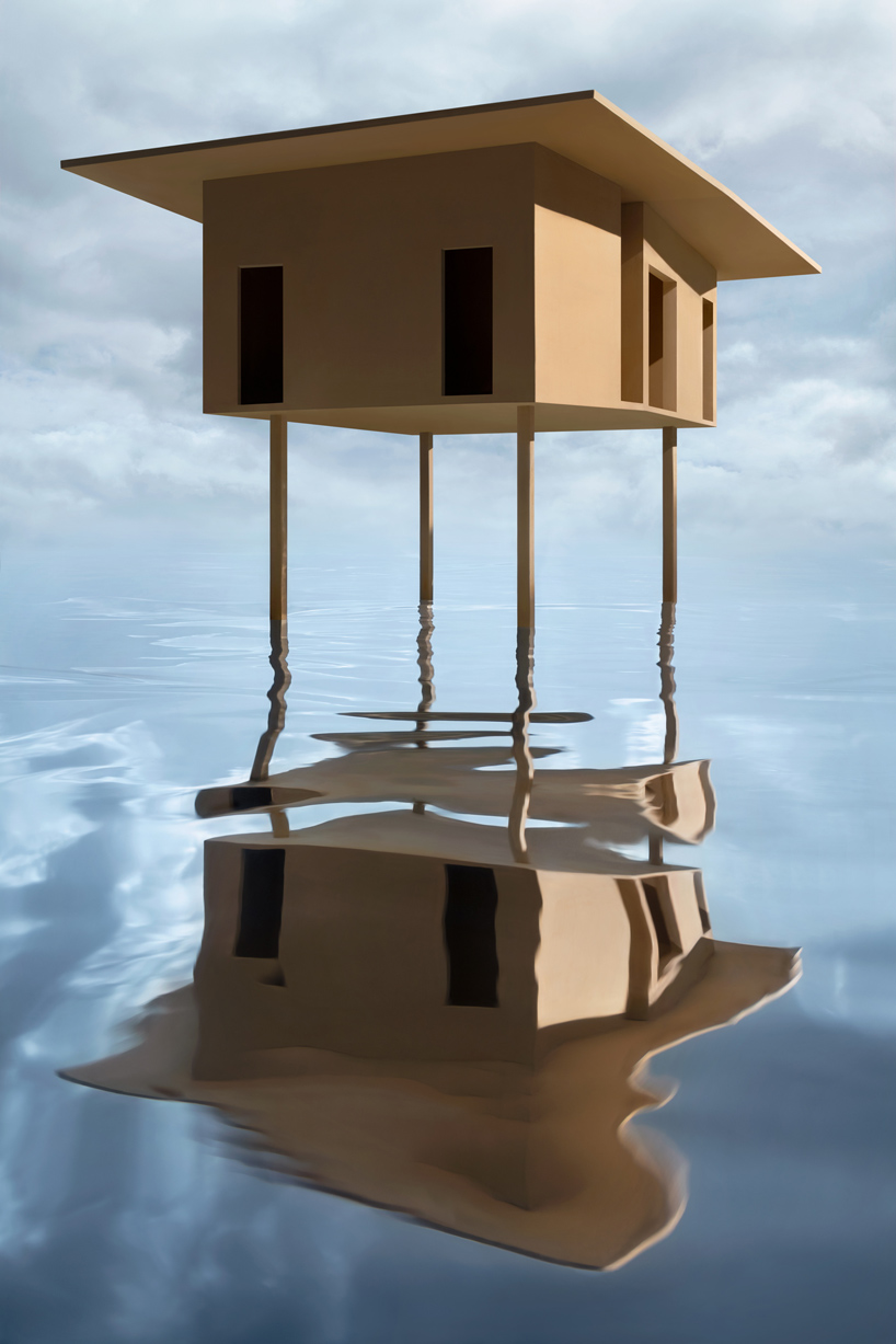 james casebere constructs and photographs a speculative future 'on the water's edge'