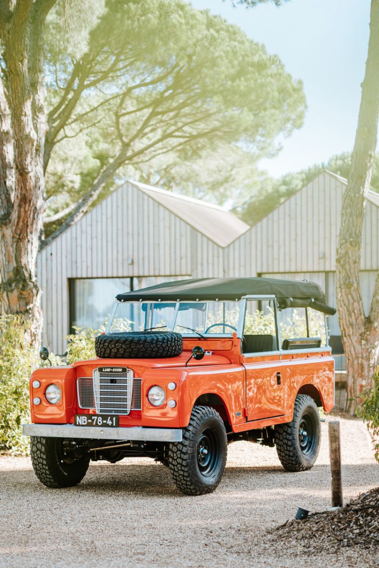 coolnvintage reflects coastal comporta vibes with its 'build 87' land rover