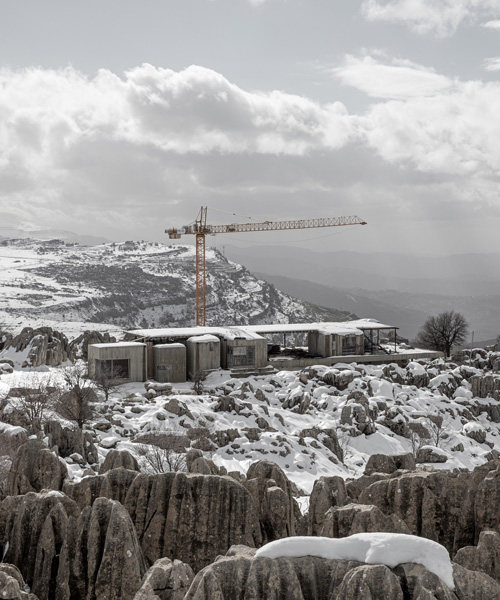 karim nader constructs concrete + glass house on the limestone bedrock of mount lebanon