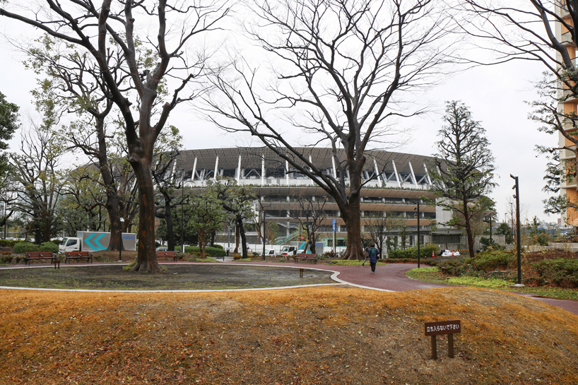 exclusive first images of kengo kuma's completed olympic stadium for tokyo 2020