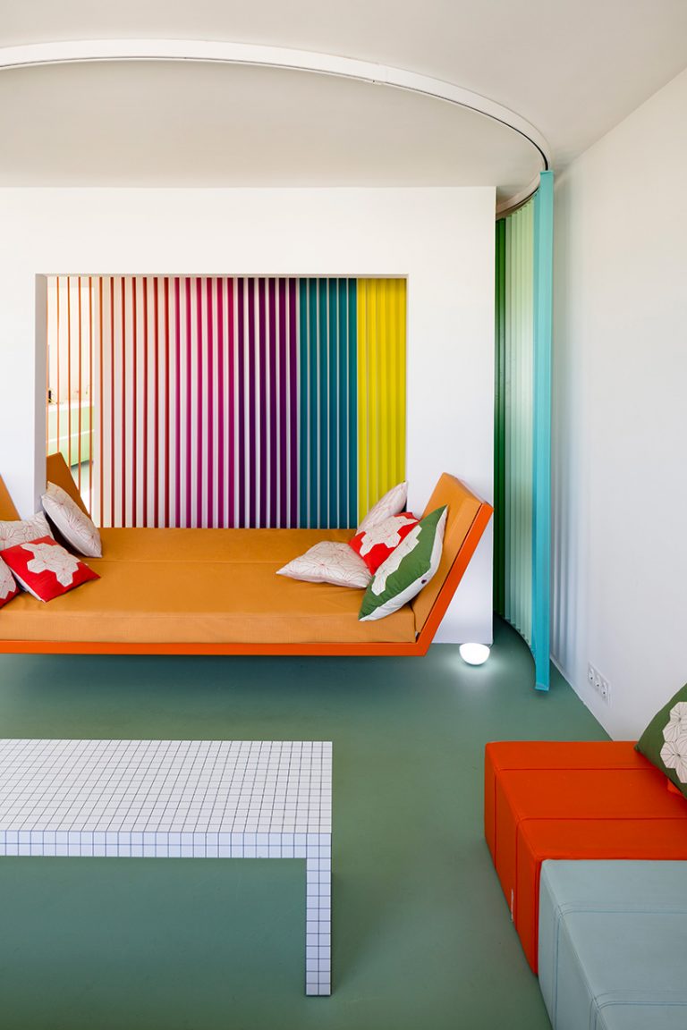 matali crasset turns paris apartment renovation into rainbowinfused space