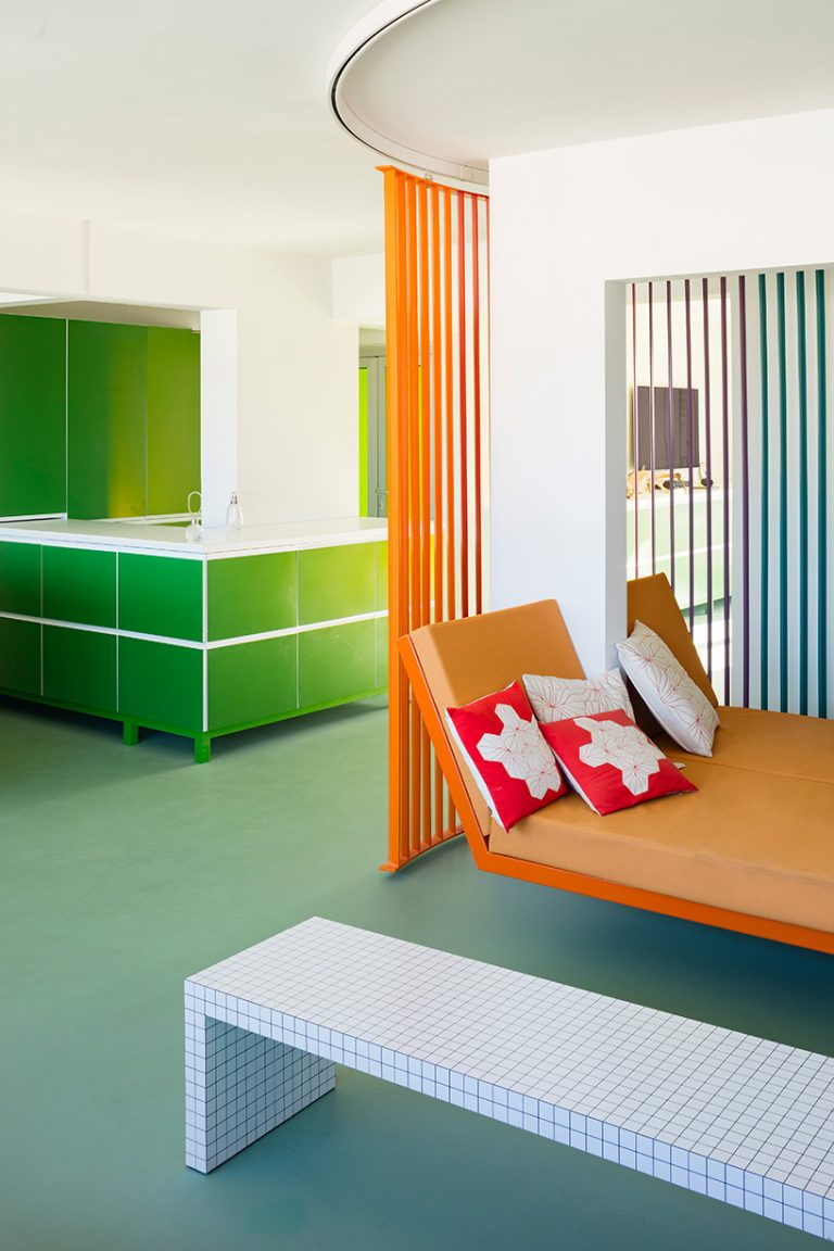 matali crasset turns paris apartment renovation into rainbowinfused space