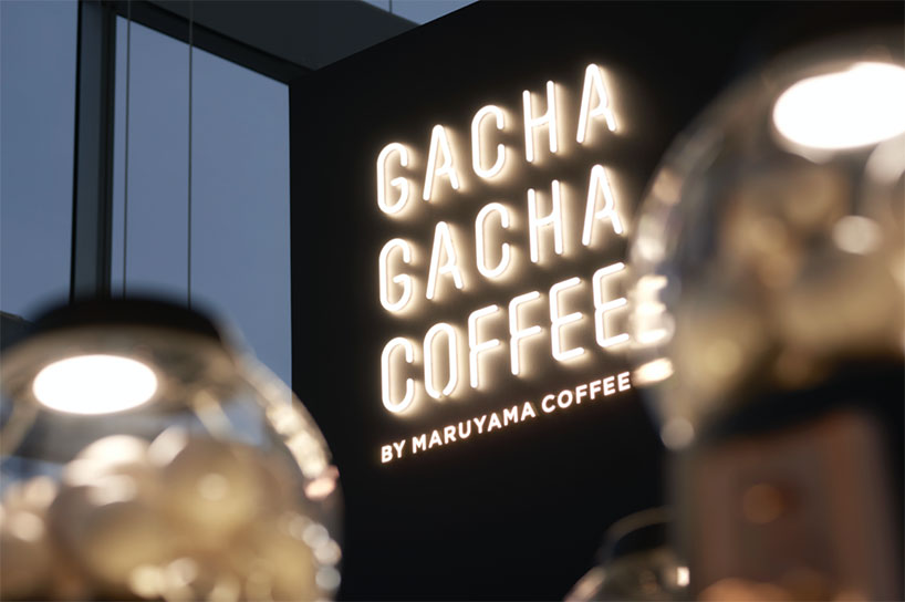 nendo designs an almost fully-automated cafe called gacha gacha coffee
