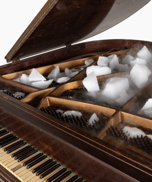 from toilet paper to dry ice, 24 manipulated musical instruments go on view in berlin