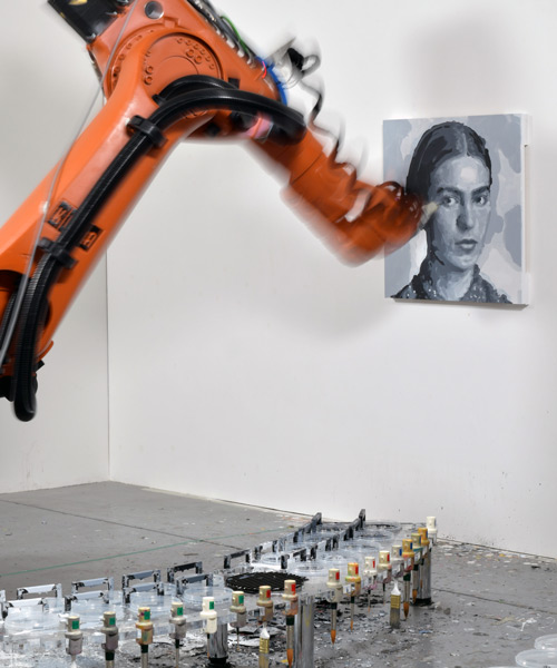 these robotically-painted portraits are among the first cultural artifacts of a dawning age