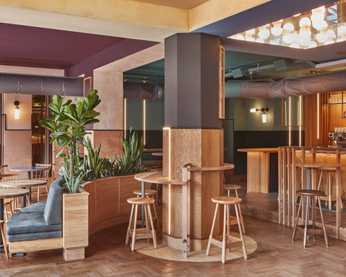 studio modijefsky combines material + color landscapes into 'karavaan' in amsterdam west