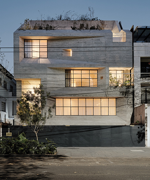 dwelling by studio rick joy echoes carved urban sculpture in polanco, mexico city
