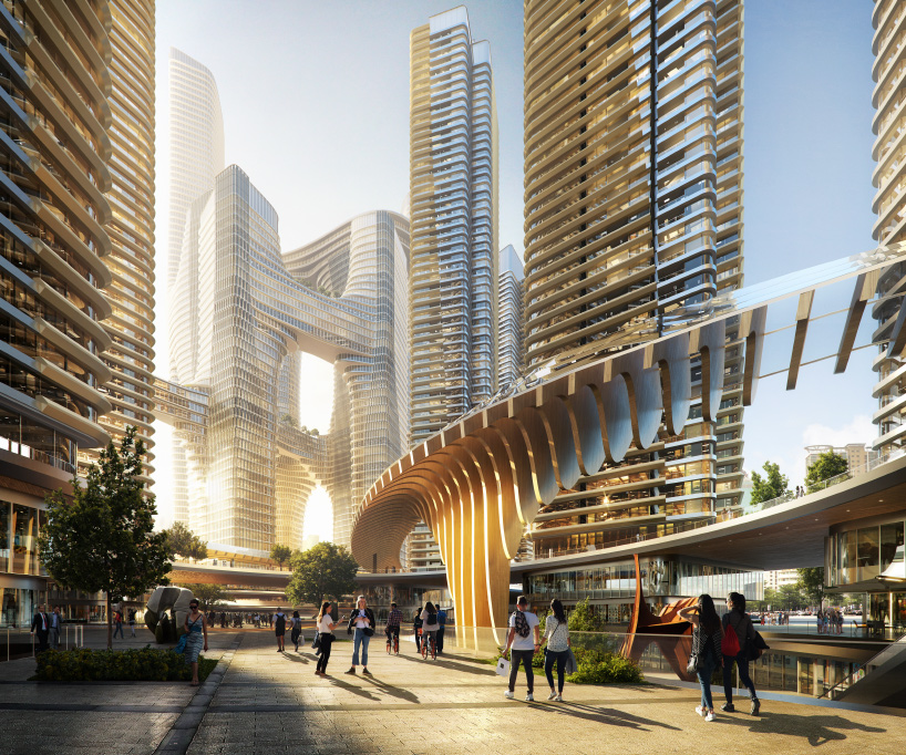 TKDP’s shenzhen masterplan has towers connected with sky-bridges