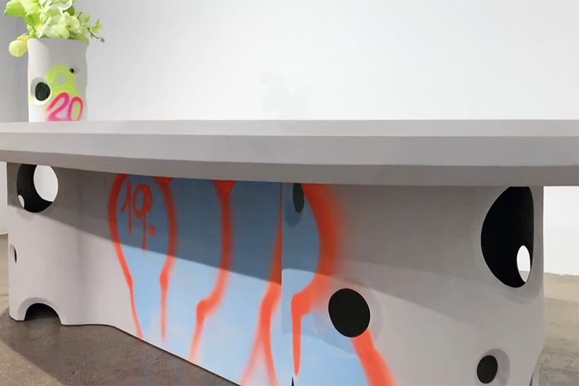 Virgil Abloh channels brutalism for concrete Efflorescence furniture series