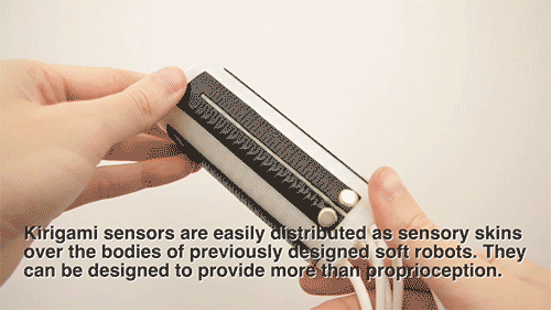 MIT sensorized skin gives soft robots and idea of touch and place