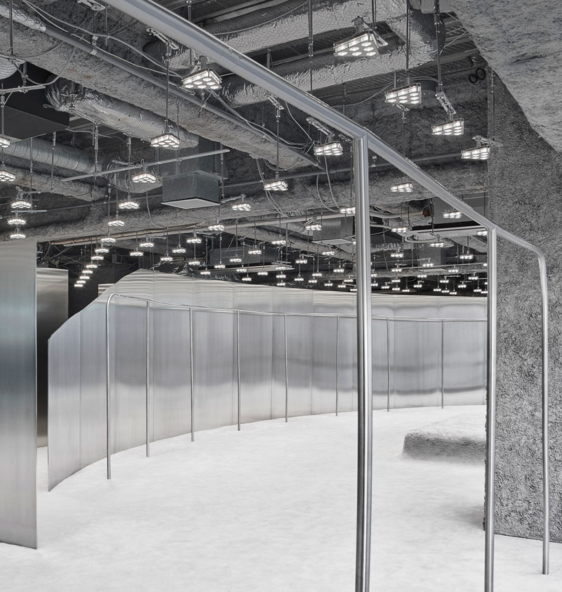 curved stainless steel defines arquitectura-g's acne studios store in nagoya, japan designboom