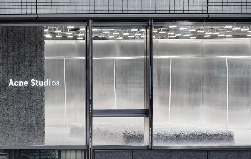 curved stainless steel defines arquitectura-g's acne studios store in nagoya, japan designboom