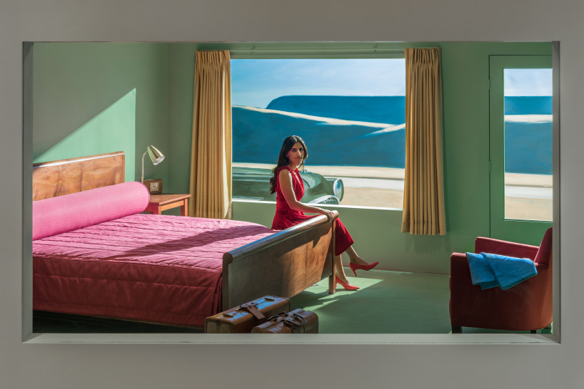 edward hopper's 'western motel' has been recreated as a 3D hotel experience