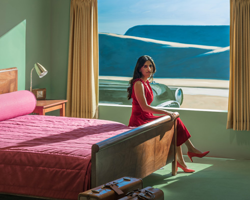 edward hopper's 'western motel' has been recreated as a 3D hotel experience