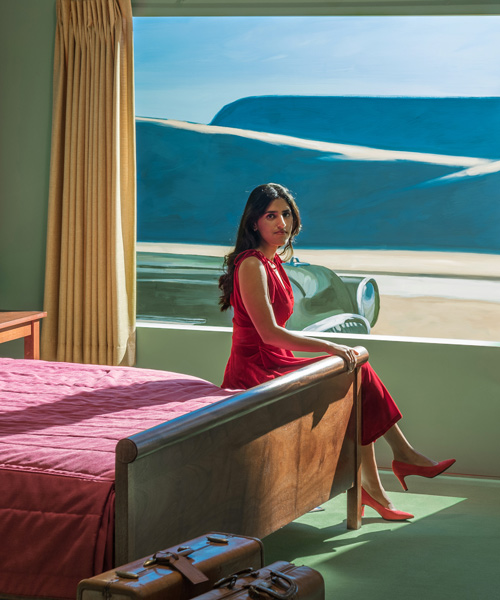 edward hopper's 'western motel' has been recreated as a 3D hotel experience