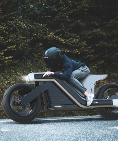 striking form lines the body of the electric Z-motorcycle concept