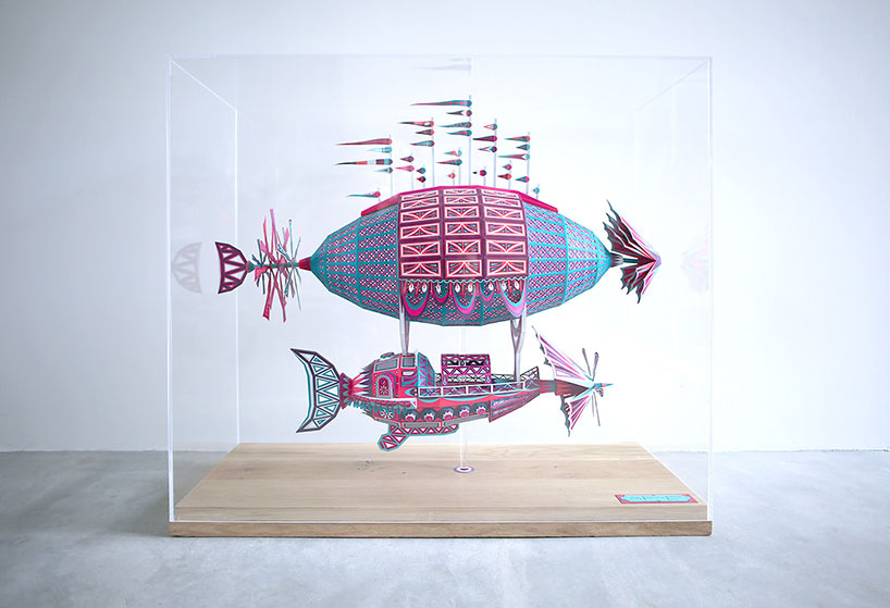 zim & zou craft whimsical fleet of fictional aircraft from paper