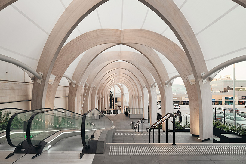 make architects completes curved ‘glulam’ timber structure walkway in melbourne