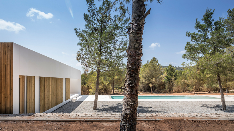 marià castelló's dwelling 'ca l'amo' overlooks terraced landscape of ibiza