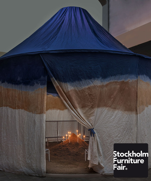 massproductions' bell tent installation at stockholm design week asks visitors to slow down
