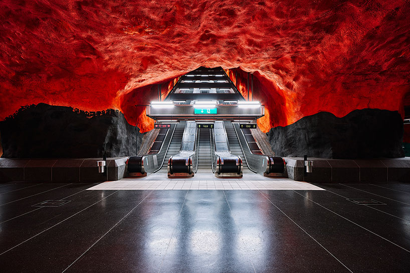 david altrath captures the lively artworks of stockholm's underground metro stations