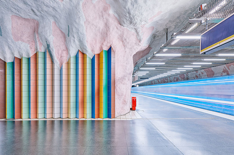 david altrath captures the lively artworks of stockholm's underground metro stations