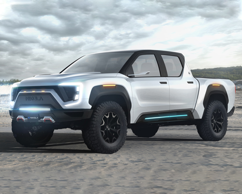 nikola unveils 'badger' hybrid pick-up truck with 600-mile range