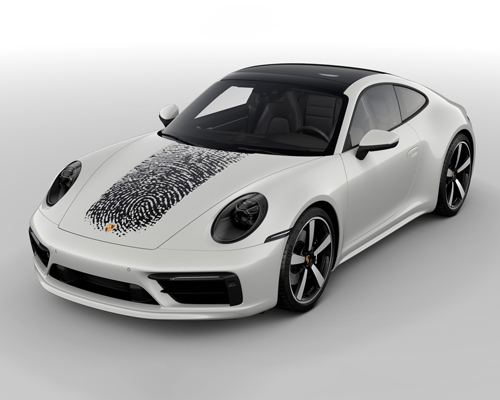 porsche to print giant fingerprints of customers onto hood of 911 sport cars