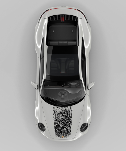porsche to print giant fingerprints of customers onto hood of 911 sport cars