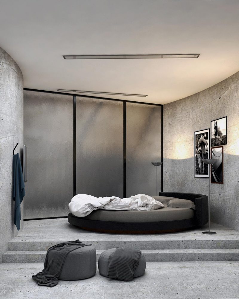 reza mohtashami integrates the sweeping 'concrete house' into the cliffside