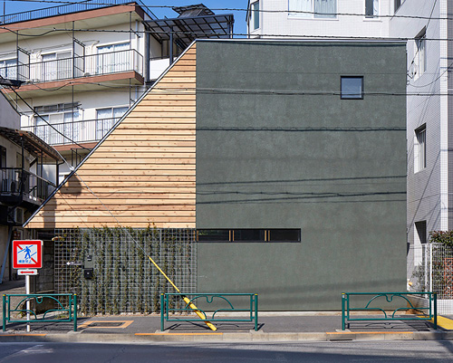 sinato builds three-story wooden house in tokyo as intricate single room